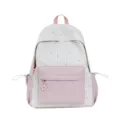 Roze gestreepte schattige rugzak voor meisjes, grote capaciteit, lichtgewicht en comfortabel. - Groot (Zonder Hanger) / Roze