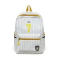 Japanese style striped backpack casual student school bag large capacity white daypack - Yellow