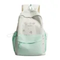Lichte Japanse stijl groene ruitjes schoolrugzak voor meisjes, schattige casual reisrugzak. - Zonder Hanger / Groen