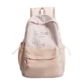 Roze geruite schoolrugzak voor meisjes, schattige casual dagrugzak met ruime compartimenten. - Zonder Hanger / Roze
