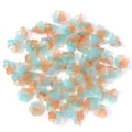 Cuentas de flores de lirio de los valles de vidrio degradado accesorios de joyería - 50 Piezas/Paquete / Degradado Azul Naranja