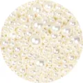 ABS imitation pearl bead details, assorted sizes for DIY handmade jewelry accessories craft. - Off-White without Hole / 500 Pieces/Pack (Diameter About 5mm)