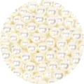 ABS white imitation pearl round beads for DIY handmade jewelry bracelets pendants accessories. - Off-White with Half Hole / 50 Pieces/Pack (Diameter About 10mm)