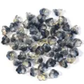 Cuentas de vidrio azul degradado en forma de campana para hacer joyas accesorios. - 50 Piezas/Paquete / Negro