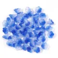 Cuentas de flores de lirio de los valles de vidrio azul degradado accesorios DIY 100pz - 50 Piezas/Paquete / Azul Zafiro