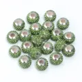 Grüne Strass Großes Loch Perlen DIY Shamballa Charms Armbänder Schmuckherstellung - 10 Stück/Packung / Grün