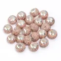 Rosa Strass Europäische Großlochperlen für DIY Bettelarmbänder und Schmuckherstellung. - 10 Stück/Packung / Champagner