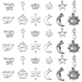 Set de pendentifs breloques en acier inoxydable pour fabrication de bijoux DIY accessoires - Styles Mixtes Aléatoires / Lot de 10