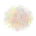 Anneaux de perles de gradient colore DIY accessoires de bijoux en vrac pour artisanat. - Cercles Mixtes / 200 Pièces/Paquet