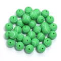 Green silicone tennis beads for DIY jewelry making, sports themed craft beads for bracelets. - Tennis Ball