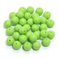 Perles de baseball en silicone vert pour bracelets faits à main DIY, perles sport 5pcs - Forme Baseball Vert (T9625) / 5 Pcs/Paquet / Baseball Vert
