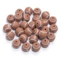 Perles de football en silicone pour bracelets faits main DIY, loisirs créatifs, 5pcs - Forme Rugby (T9625) / 5 Pcs/Paquet / Ballon de rugby