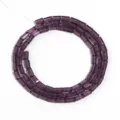 Purple rectangular acrylic crystal beads loose DIY jewelry making craft accessories strand - 3x6mm / Violet