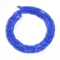 Blaue rechteckige Acryl Kristall Perlen Strang für DIY handgemachte Schmuckherstellung. - Mittelblau