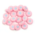 Perles marguerites en silicone rose breloques fleurs en vrac pour fabrication de bijoux DIY - Taille 20 mm, diamètre du trou 2,4 mm / 2 Pièces/Ensemble / Bleu Pâle