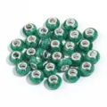 Green citrus slice resin large hole beads for DIY charm bracelets and fashion jewelry making. - Lime Slice / 10 Pieces Pack