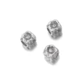 Perles intercalaires à grand trou en alliage de fleurs pour bracelets faits à la main - Perle Grand Trou Fleur Carrée (T6931) / 10 Pièces/Paquet / Argent antique