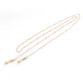 Catena per occhiali in metallo dorato con perle, cordino antiscivolo per mascherina. - 1 Pezzo / Oro Stile 4