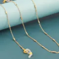 Catena per occhiali in metallo dorato elegante cordino anti-smarrimento per maschera. - Catena a Maglie a Tubo 3 / 1 Pezzo / Oro rosa
