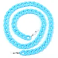 Catena per occhiali in acrilico grosso azzurro chiaro elegante cordino per maschera da donna. - 1 Pezzo / Blu