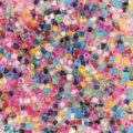 3mm colorful transparent dyed core glass seed beads for DIY bracelets making crafts supplies - Random Mixed Colors