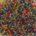 Perles de verre transparentes 2mm perles multicolores fabrication bracelet DIY mat. - Diamètre d'environ 2 mm, trou d'environ 0,8 mm / Couleurs Mélangées Aléatoires