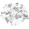 Spille da balia in metallo argentato sfuse, spille in acciaio durevole per vestiti - Lunghezza 1.9cm (200 Pezzi/Confezione) / K bianco