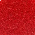 Perles de rocailles en verre rouge transparent 2mm petites perles rondes pour fabrication bijoux DIY - Diamètre d'environ 2 mm, trou d'environ 0,8 mm / Rouge Vif
