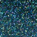 2mm rocailles tubes en verre vrac, iridescent bleu vert violet fournitures de bijoux DIY - 450g/Sac / Vert AB11