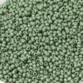 Perles de rocaille en verre de 2mm vert sauge, accessoires parfaits pour bracelets DIY. - 1000 Pièces/Paquet / Vert Gris