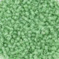 3mm light green transparent dyed core glass seed beads for DIY handcrafts design - Transparent Light Green (E12)