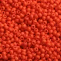 Perles de rocaille en verre rouge 2mm pour fabrication de bracelets bijoux DIY artisanat - Poids 50g / Rouge Orangé