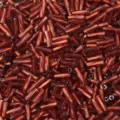 Perles de verre tubulaires spirales 2mm perles de rocaille pour fabrication de bijoux DIY - 1 Paquet 10g (Article T10030) / Brun Rougeâtre Métallique (U1)