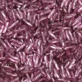 Perles de verre tubulaires torsadées roses 2mm, matériel scintillant pour bracelets DIY. - 1 Paquet 10g (Article T10030) / Rose (U2)