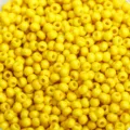Perles de verre jaunes de 2mm pour fabrication de bijoux DIY et bracelets en vrac. - Poids 50g / Jaune foncé