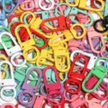 Mousquetons en alliage coloré porte-clés pour accessoires de bijoux DIY lot en vrac. - Fermoir mousqueton / 10 Pièces/Paquet / Couleurs Mélangées Aléatoires