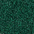 Green hexagonal tubular glass seed beads, 2mm faceted DIY bracelet crafting material. - Viridian (C15)