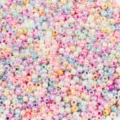 Perles de rocaille en verre 2mm perles multicolores perlées pour bracelets DIY bijoux - Poids 50g / Multicolore Clair