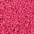 Pink hexagonal glass seed beads, 2mm faceted tube beads for DIY jewelry making and bracelets. - Magenta (C8)