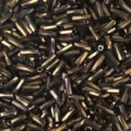 Cuentas de tubo de vidrio retorcido de 2 mm a granel para hacer joyas DIY y pulseras artesanales. - Bronce (U6)