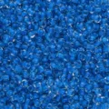 Blue 3mm glass seed beads, transparent dyed core DIY jewelry making craft loose materials. - Transparent Blue (E14)