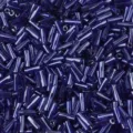 Cuentas de tubo de vidrio azul oscuro a granel para manualidades y pulseras DIY. - Azul Oscuro (U9)