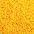 Perles de rocaille en verre jaune pour la fabrication de bijoux et bracelets DIY. - Poids 50g / Jaune Foncé