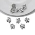 Breloque perle puzzle en alliage argenté pour bracelet et accessoire de bijou DIY - Perle Grand Trou Message I LOVE YOU (T6931) / 10 Pièces/Paquet / Argent antique