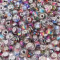 Colorful resin European charm beads with large holes for DIY charm bracelet making. - Assorted Mixed Colors / 10 Pieces Pack