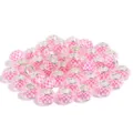 Pink and white checkered resin charm beads with silver large hole cores for DIY bracelets. - Pink Checkerboard / 10 Pieces Pack