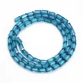 Blaue rechteckige Acryl Kristall Perlen fuer DIY Schmuckherstellung und Handgemachte Accessoires. - Pfauenblau
