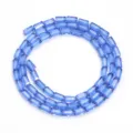 Blaue rechteckige facettierte Acryl Kristall Perlen Strang DIY Schmuck Zubehör - Hellblau
