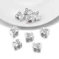 Perles charms hibou argentées pour bracelets et colliers faits main accessoires de bijoux - Perle Grand Trou Hibou (T6931) / 10 Pièces/Paquet / Argent antique
