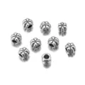 Perles en alliage argenté grand trou intercalaire citrouille antique pour bracelets DIY. - Perle Grand Trou Citrouille (T6931) / 10 Pièces/Paquet / Argent antique